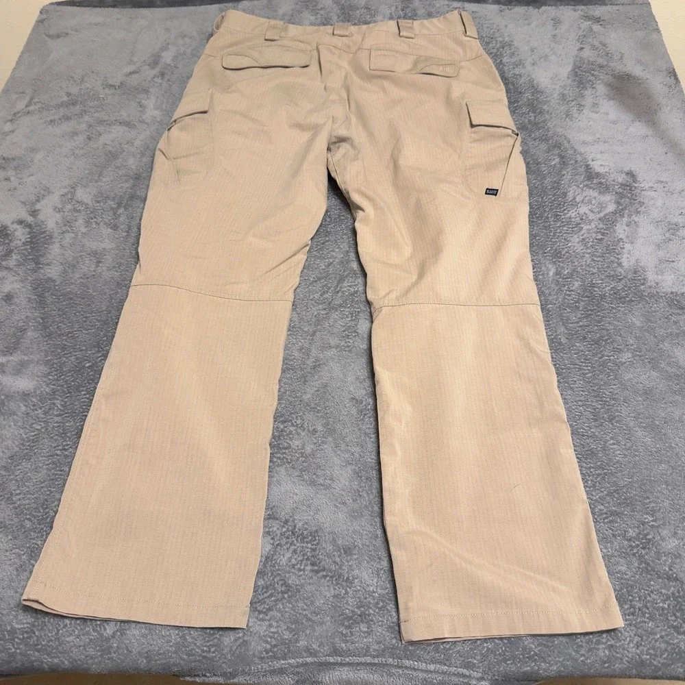 5.11 Tactical Series Mens Khaki Ripstop Cargo Pants 38x32 Tan Straight Leg